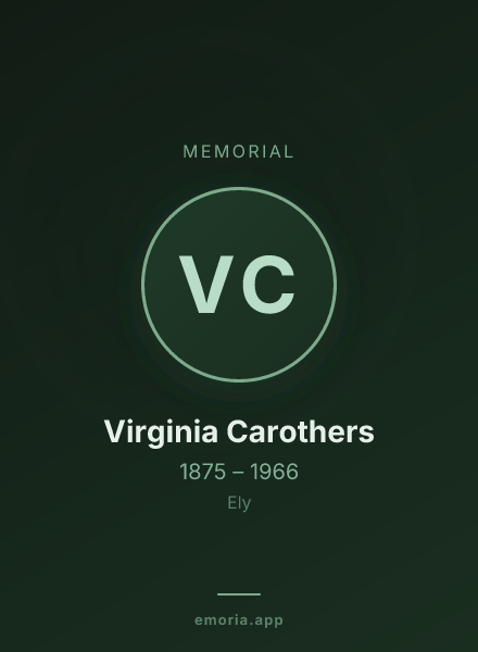 Memorial portrait of Virginia Carothers