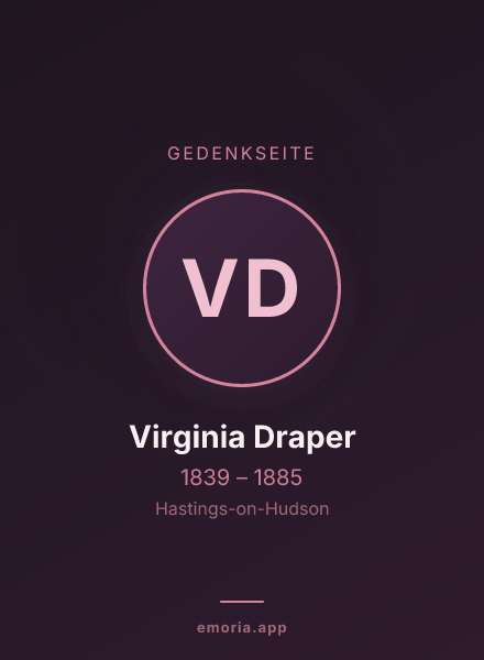 Gedenkportrait von Virginia Draper