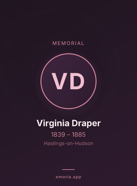 Memorial portrait of Virginia Draper
