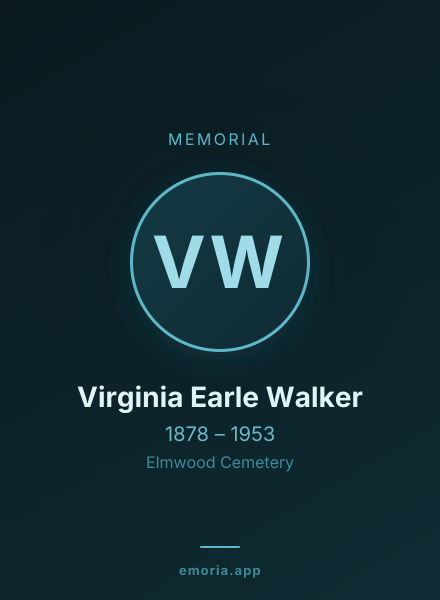Memorial portrait of Virginia Earle Walker
