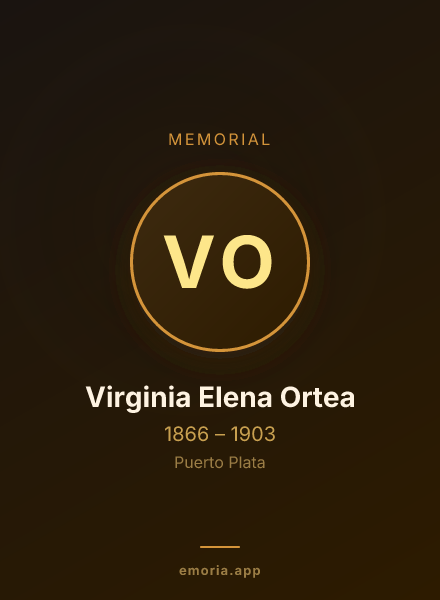 Memorial portrait of Virginia Elena Ortea