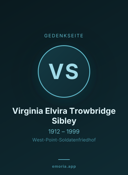 Gedenkportrait von Virginia Elvira Trowbridge Sibley