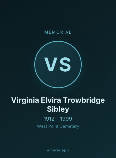 Memorial portrait of Virginia Elvira Trowbridge Sibley