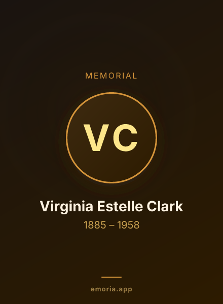 Memorial portrait of Virginia Estelle Clark