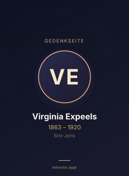 Gedenkportrait von Virginia Expeels