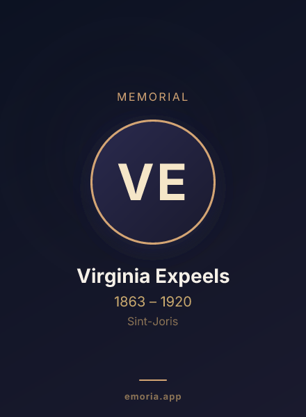 Memorial portrait of Virginia Expeels