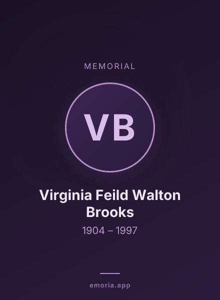 Memorial portrait of Virginia Feild Walton Brooks