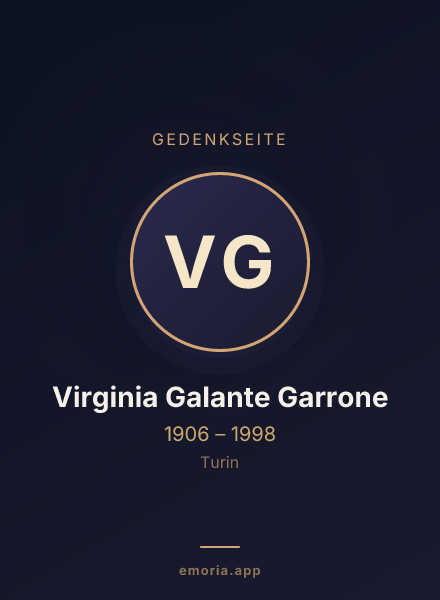 Gedenkportrait von Virginia Galante Garrone