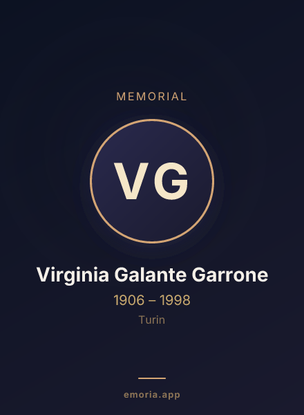 Memorial portrait of Virginia Galante Garrone
