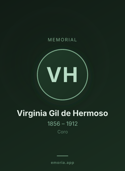Memorial portrait of Virginia Gil de Hermoso
