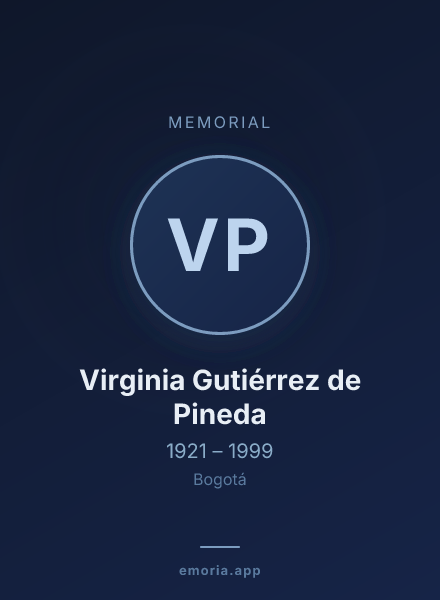 Memorial portrait of Virginia Gutiérrez de Pineda