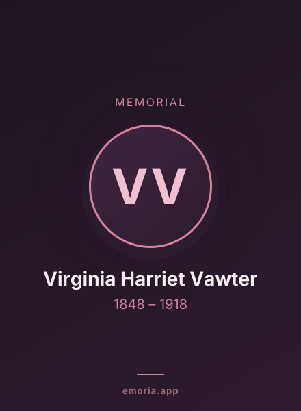 Memorial portrait of Virginia Harriet Vawter