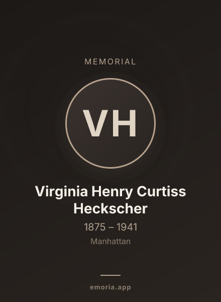 Memorial portrait of Virginia Henry Curtiss Heckscher