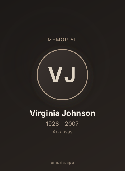Memorial portrait of Virginia Johnson