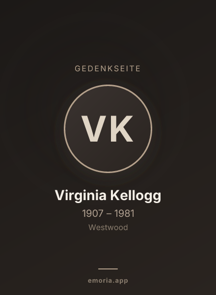 Gedenkportrait von Virginia Kellogg