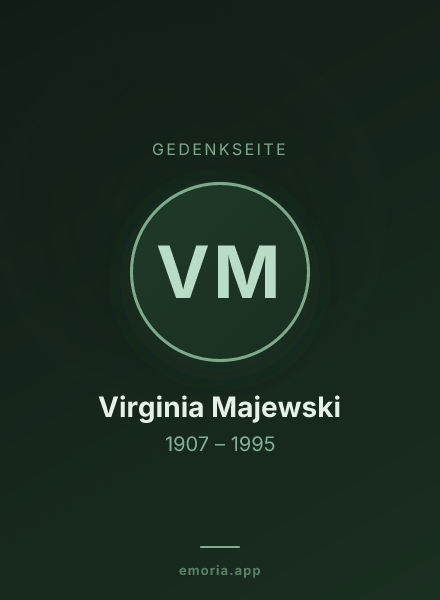 Gedenkportrait von Virginia Majewski