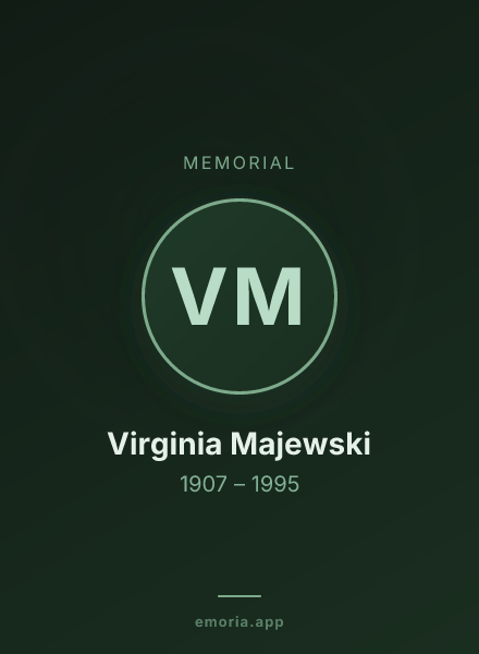 Memorial portrait of Virginia Majewski