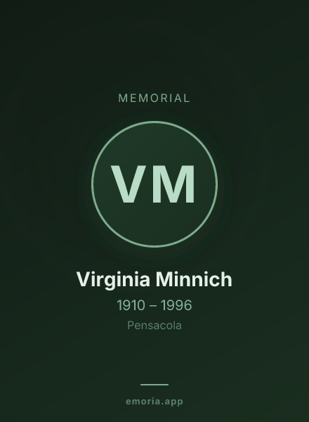 Memorial portrait of Virginia Minnich