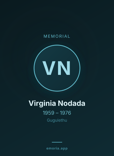 Memorial portrait of Virginia Nodada