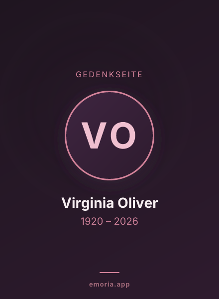 Gedenkportrait von Virginia Oliver