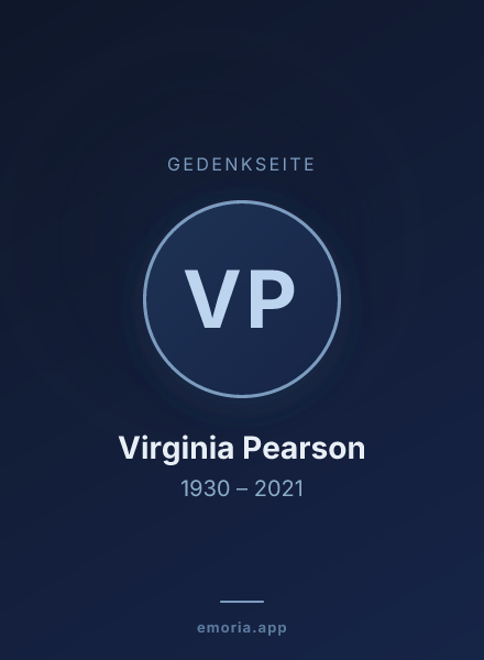 Gedenkportrait von Virginia Pearson