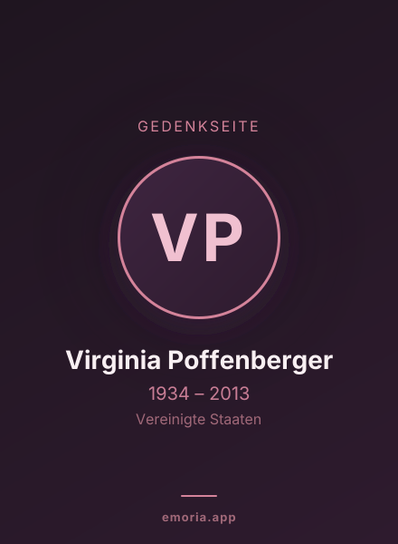 Gedenkportrait von Virginia Poffenberger