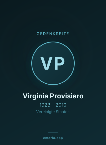 Gedenkportrait von Virginia Provisiero