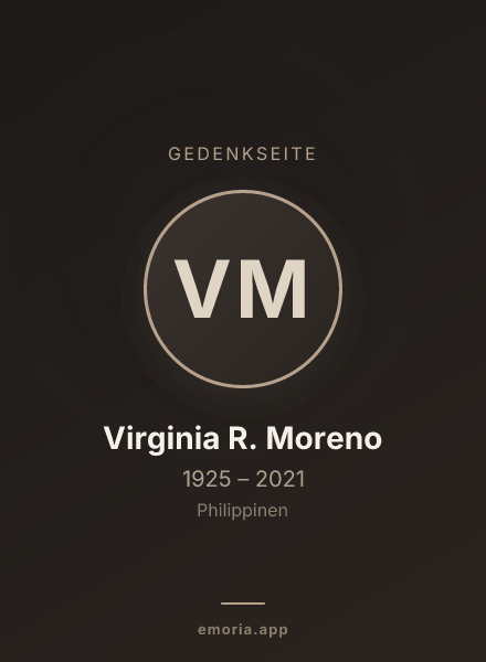 Gedenkportrait von Virginia R. Moreno