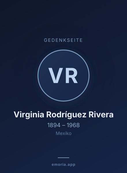 Gedenkportrait von Virginia Rodríguez Rivera