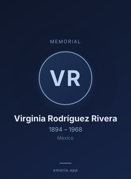 Memorial portrait of Virginia Rodríguez Rivera
