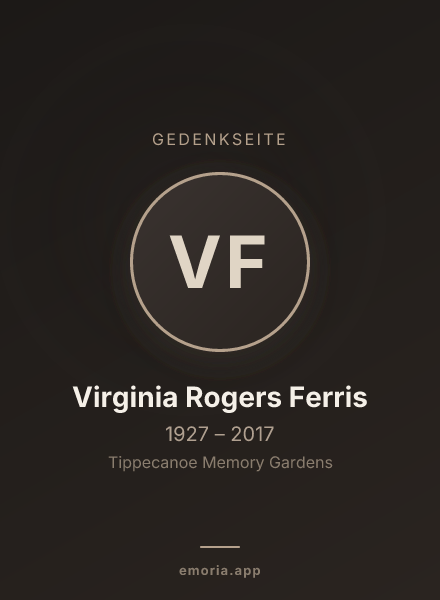 Gedenkportrait von Virginia Rogers Ferris