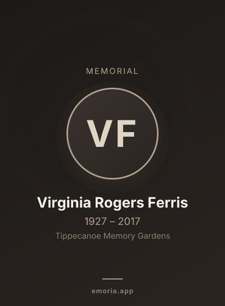 Memorial portrait of Virginia Rogers Ferris