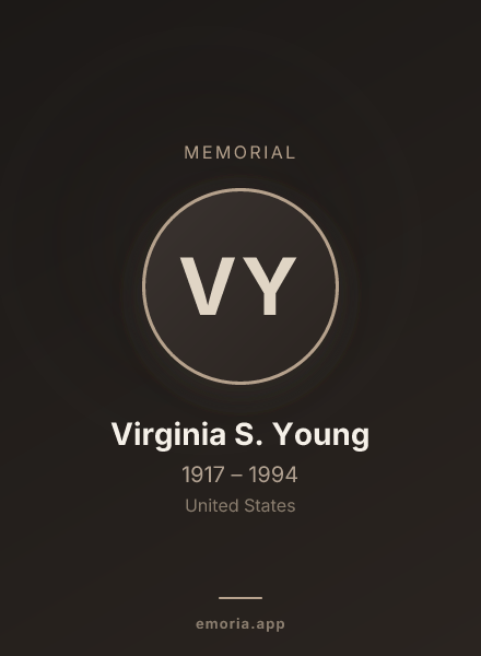 Memorial portrait of Virginia S. Young