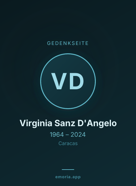 Gedenkportrait von Virginia Sanz D'Angelo