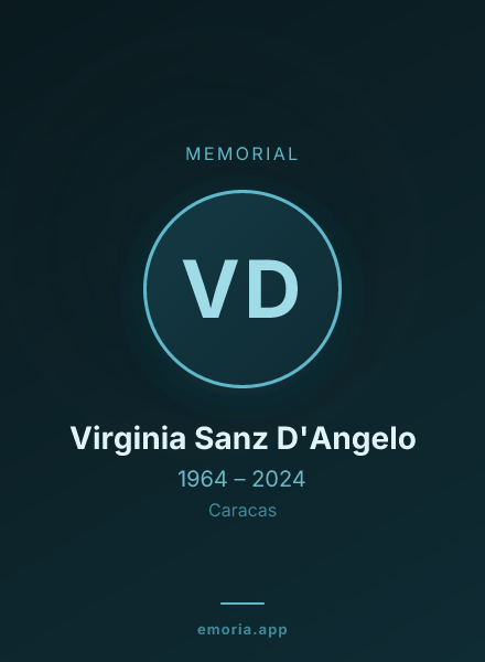 Memorial portrait of Virginia Sanz D'Angelo