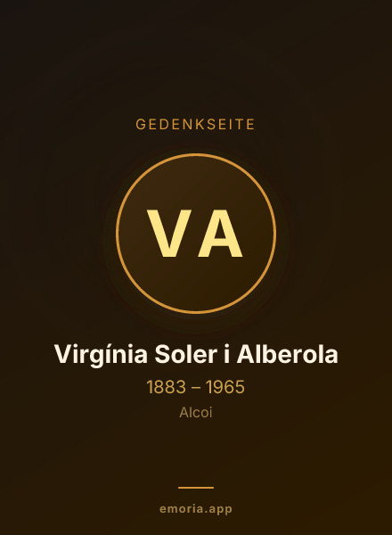 Gedenkportrait von Virgínia Soler i Alberola