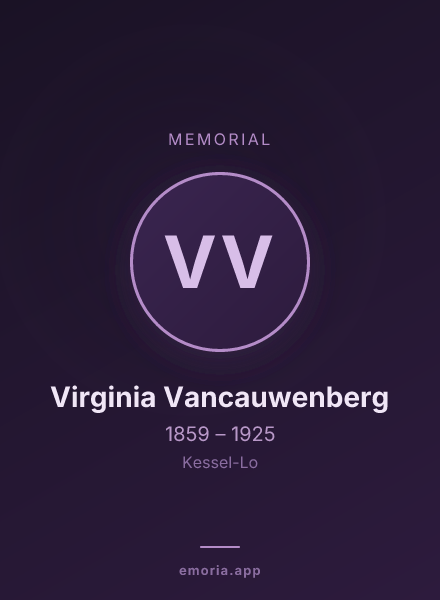 Memorial portrait of Virginia Vancauwenberg