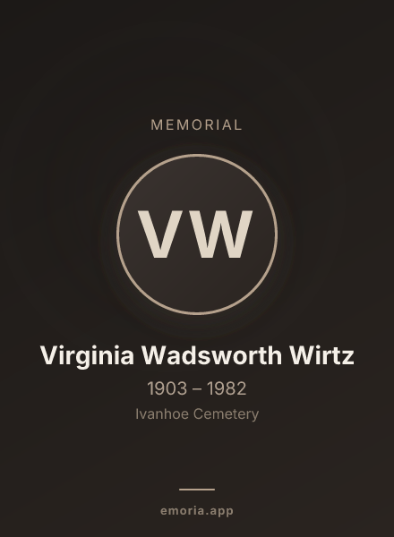 Memorial portrait of Virginia Wadsworth Wirtz