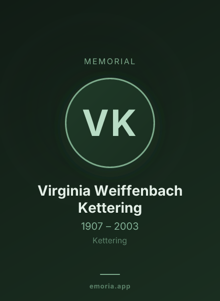 Memorial portrait of Virginia Weiffenbach Kettering