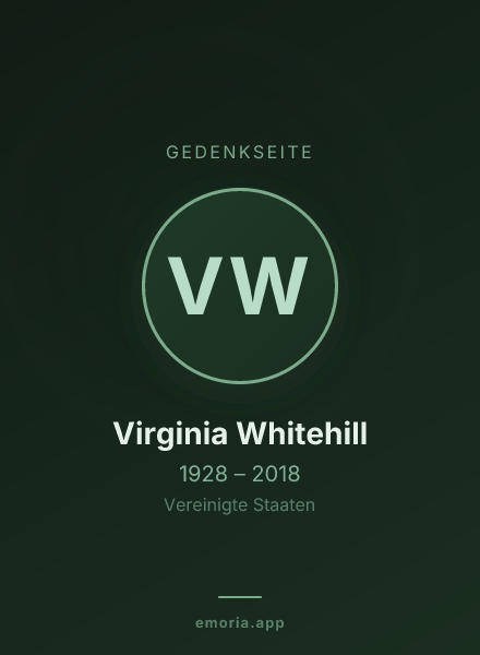 Gedenkportrait von Virginia Whitehill