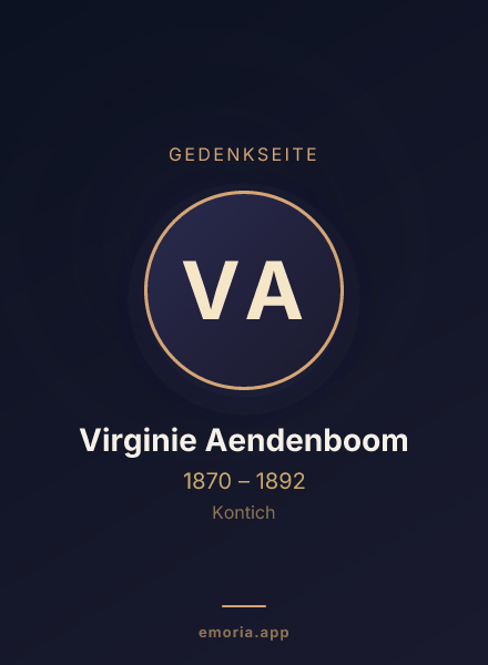Gedenkportrait von Virginie Aendenboom