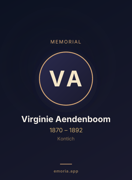 Memorial portrait of Virginie Aendenboom