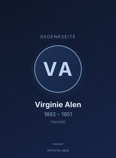Gedenkportrait von Virginie Alen