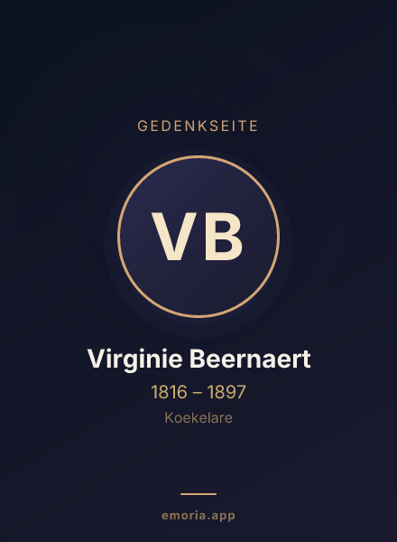 Gedenkportrait von Virginie Beernaert