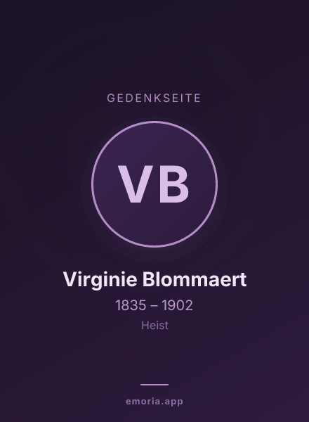 Gedenkportrait von Virginie Blommaert