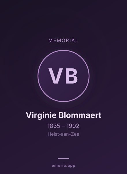 Memorial portrait of Virginie Blommaert