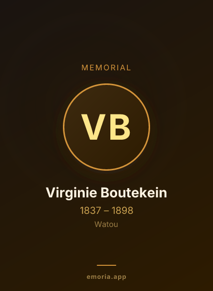 Memorial portrait of Virginie Boutekein