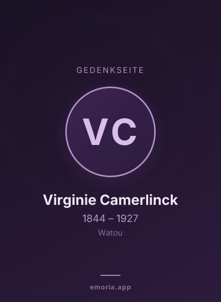 Gedenkportrait von Virginie Camerlinck