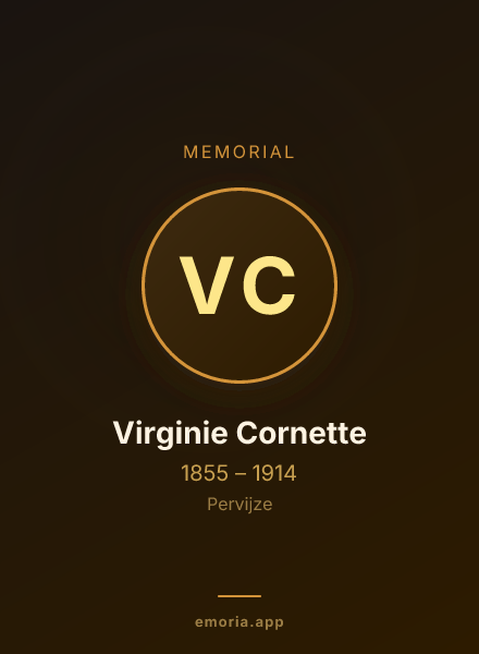 Memorial portrait of Virginie Cornette