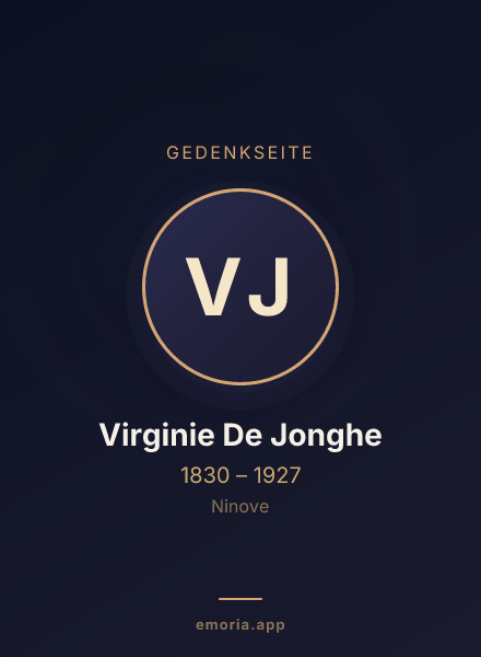 Gedenkportrait von Virginie De Jonghe